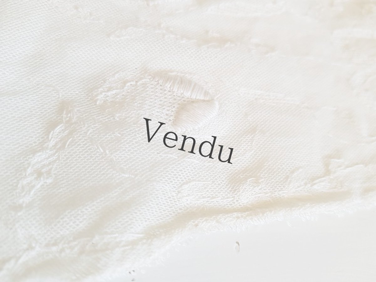 画像9: フランス　チュールレースのドイリー (9)