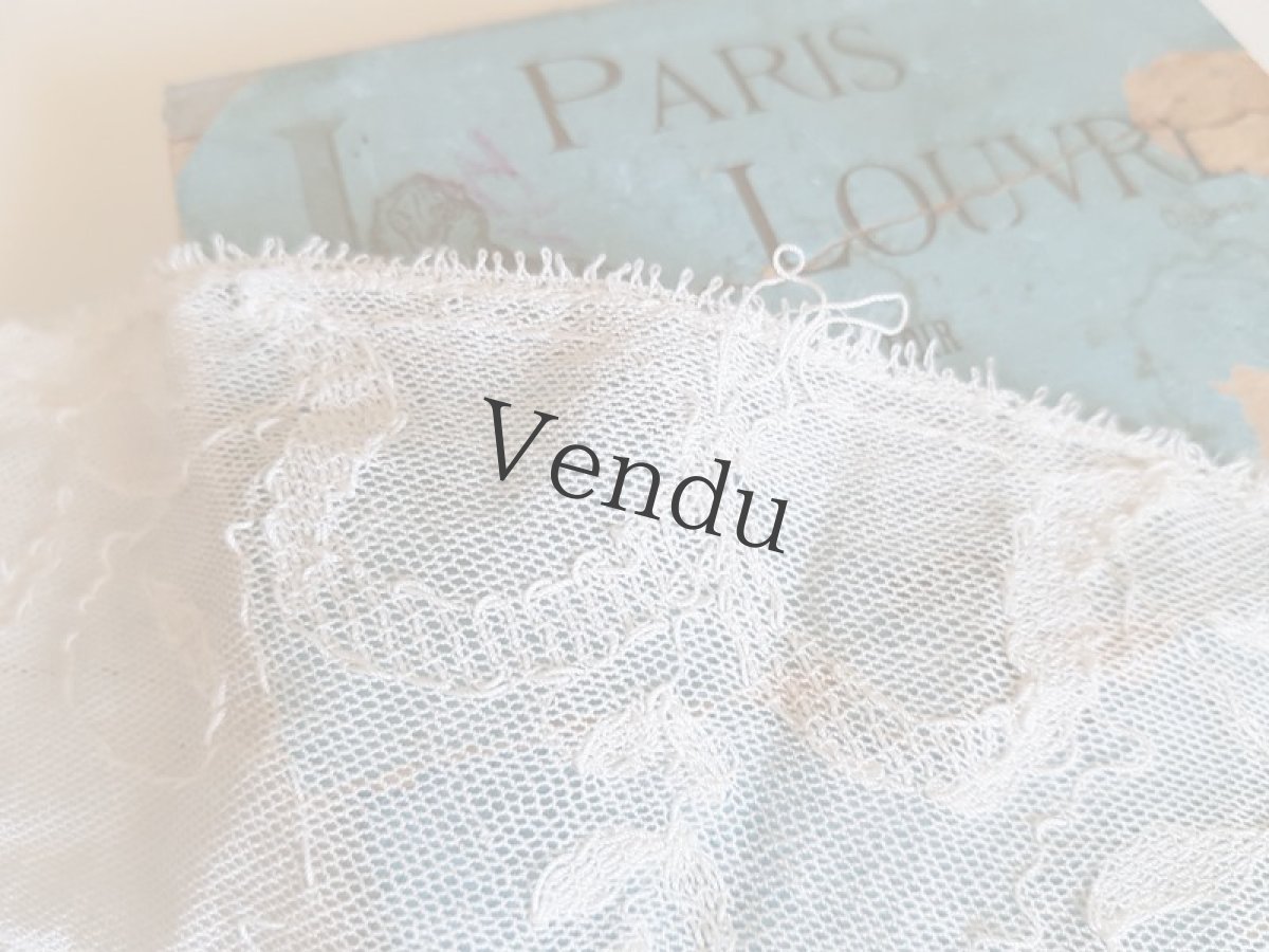 画像10: フランス　チュールレースのドイリー (10)