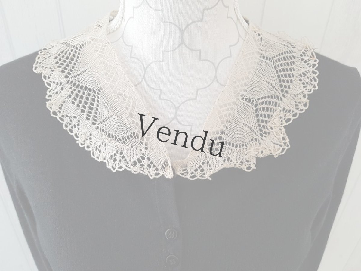 画像4: ヴィンテージ　ニードルレースのつけ襟 (4)