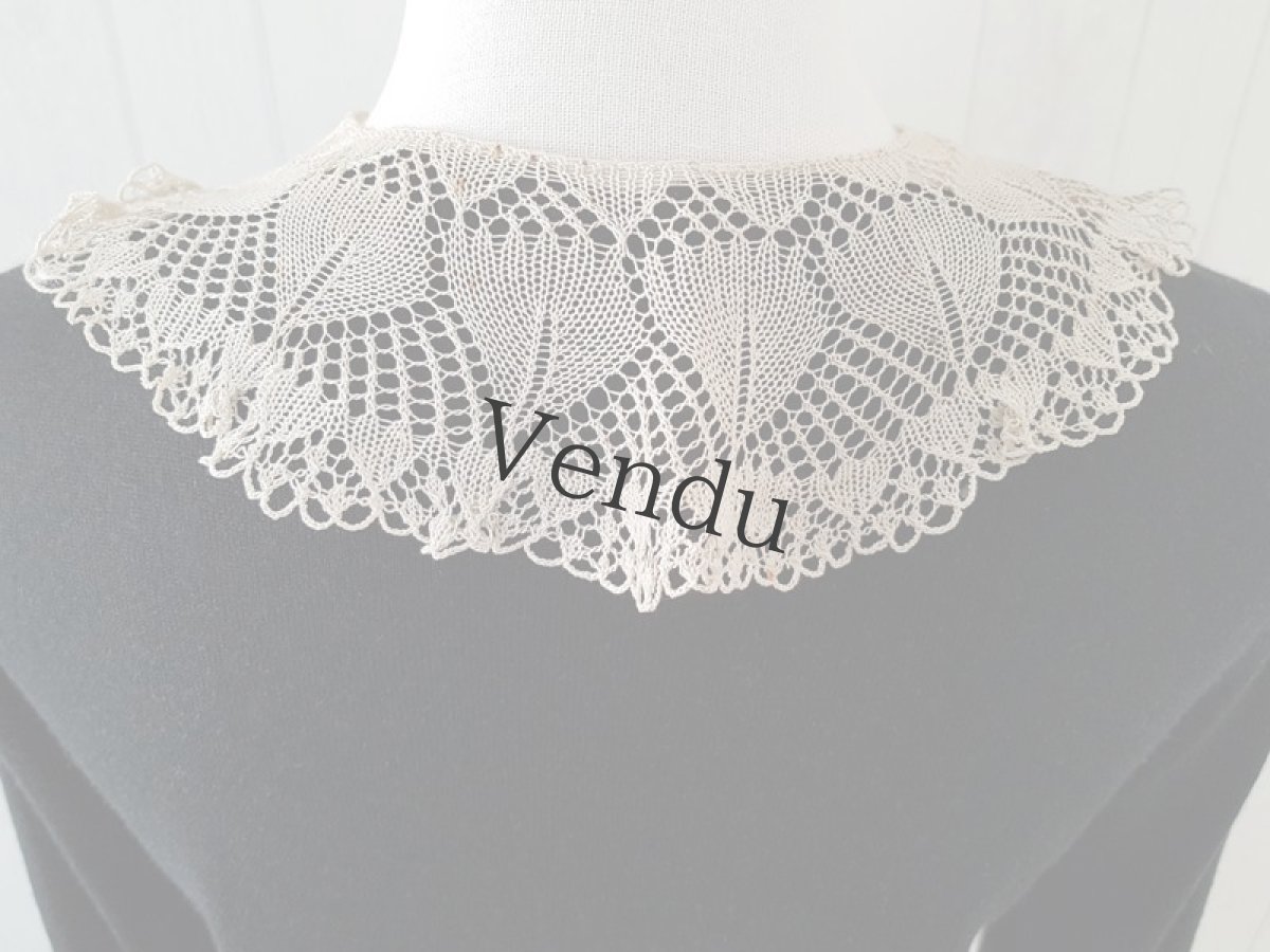 画像6: ヴィンテージ　ニードルレースのつけ襟 (6)