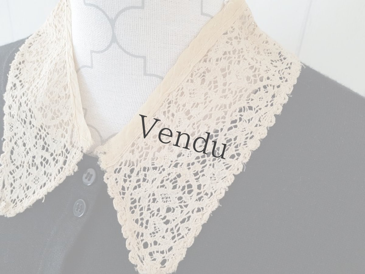 画像4: フランスアンティーク　ニードルレースのつけ襟 (4)