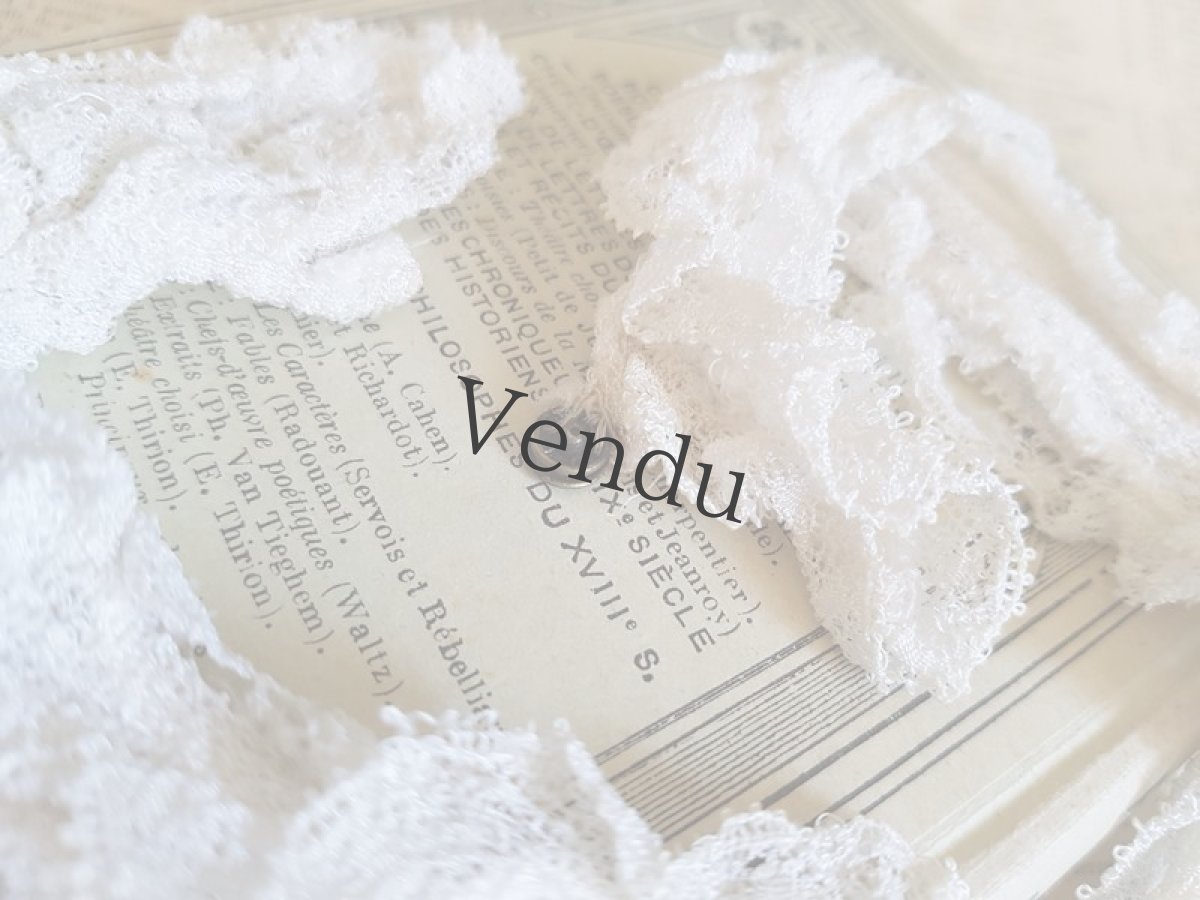 画像7: フランスアンティーク　ガラスボタンつきのジャボ (7)