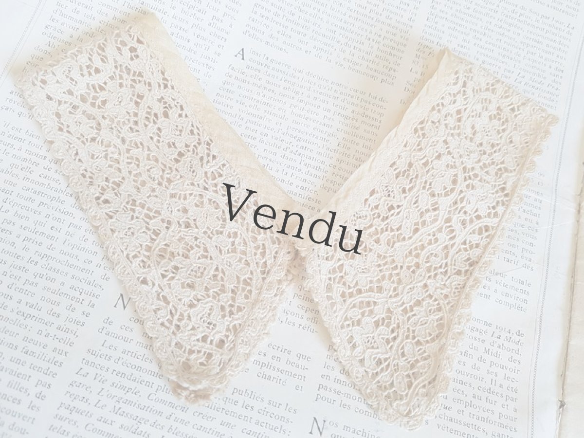 画像3: フランスアンティーク　ニードルレースのつけ襟 (3)