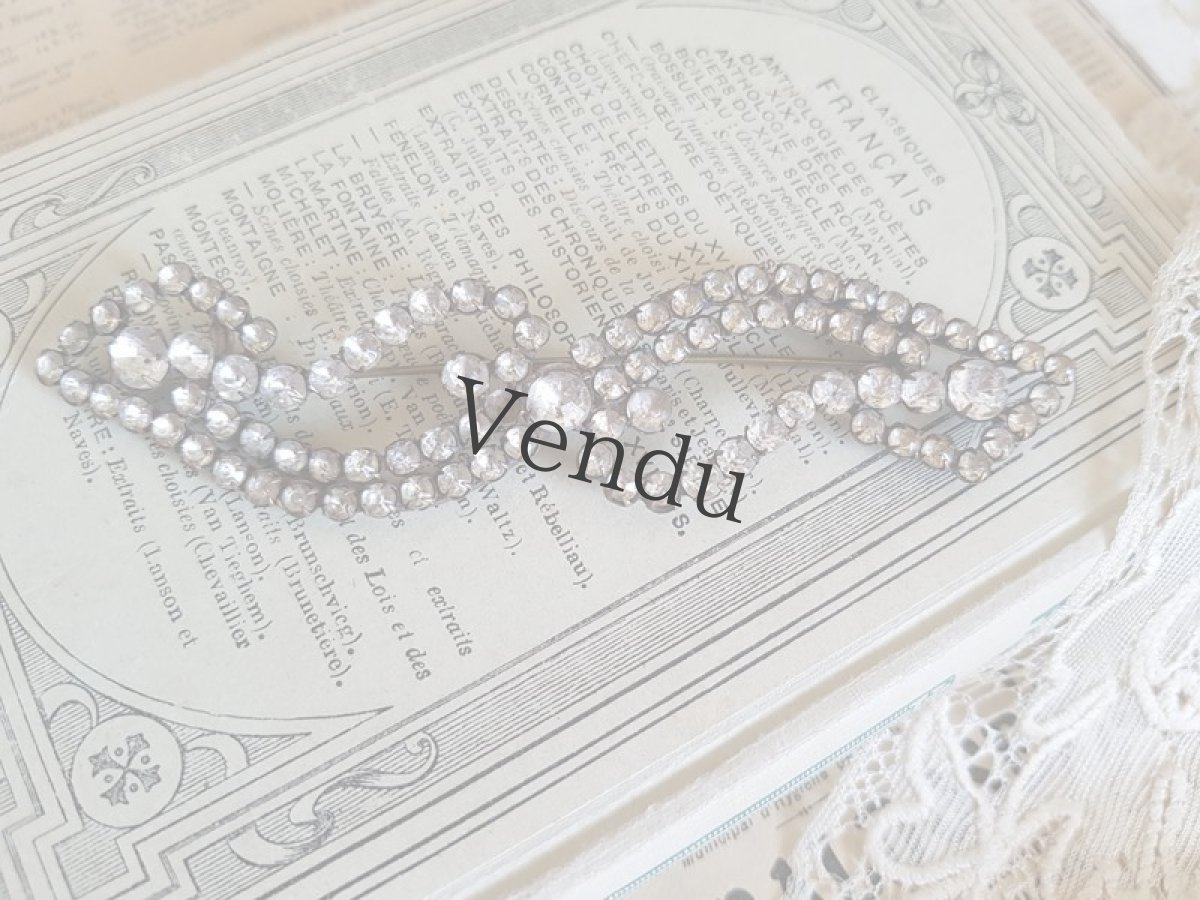 画像4: フランスアンティーク　ストラスのブローチ (4)