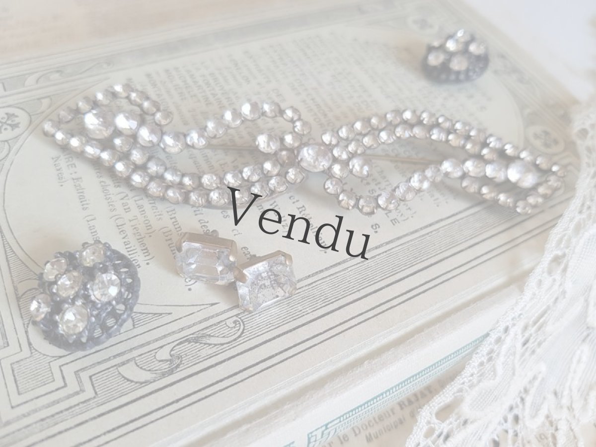 画像5: フランスアンティーク　留め具つきガラスボタン 10mm (5)