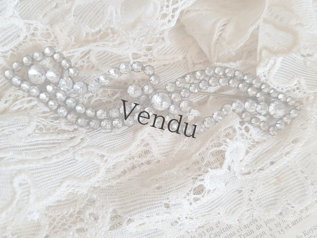 画像3: フランスアンティーク　ストラスのブローチ (3)