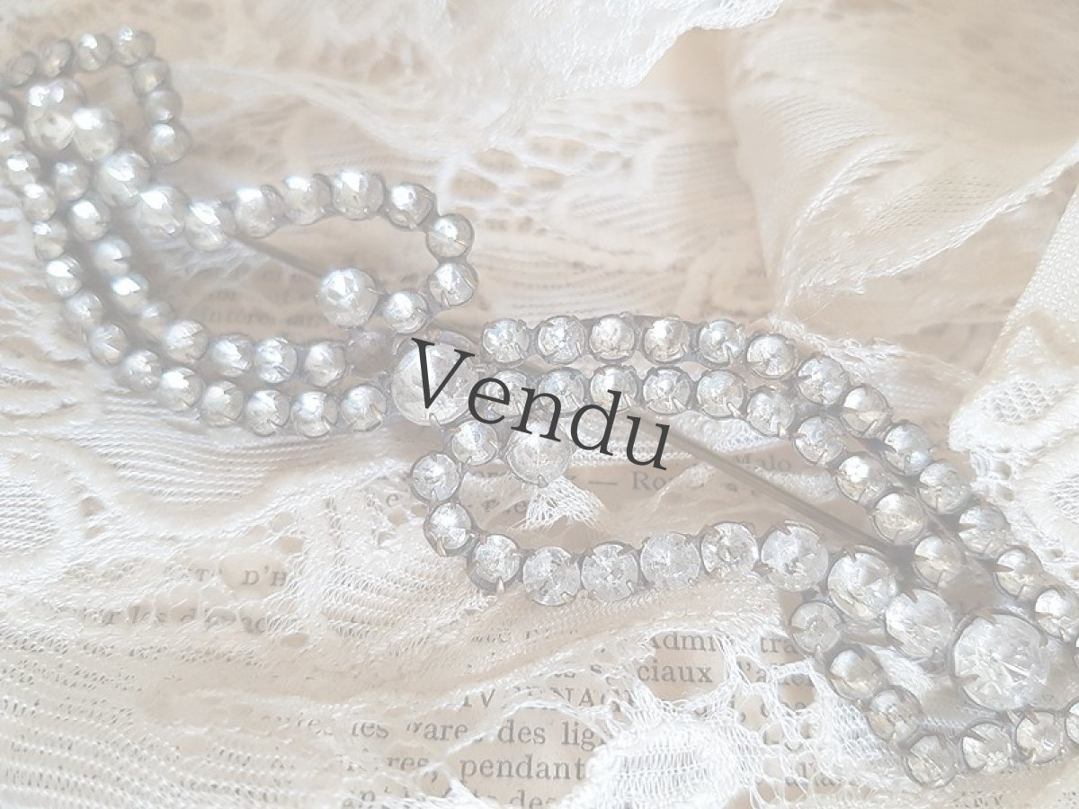 画像2: フランスアンティーク　ストラスのブローチ (2)