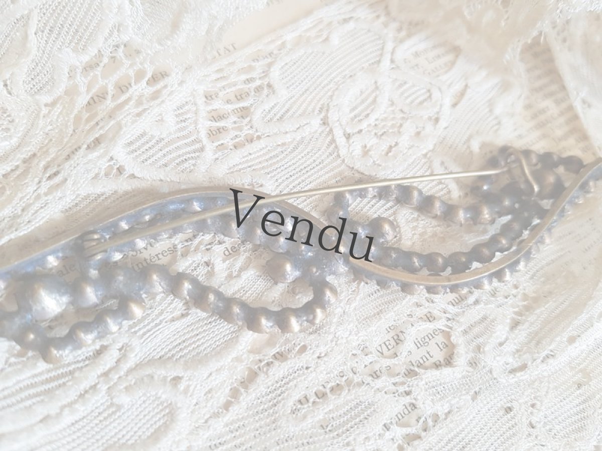 画像7: フランスアンティーク　ストラスのブローチ (7)