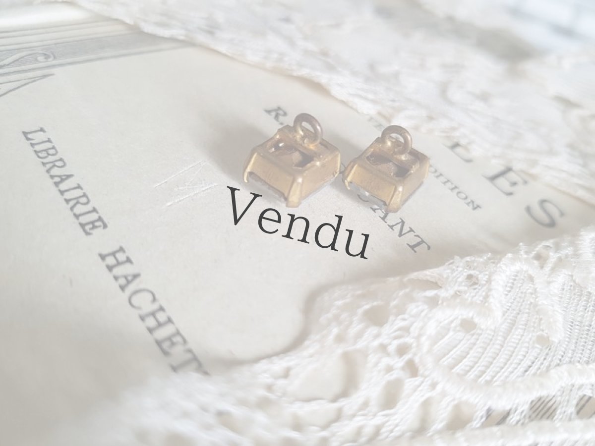 画像4: フランスアンティーク　留め具つきガラスボタン 10mm (4)