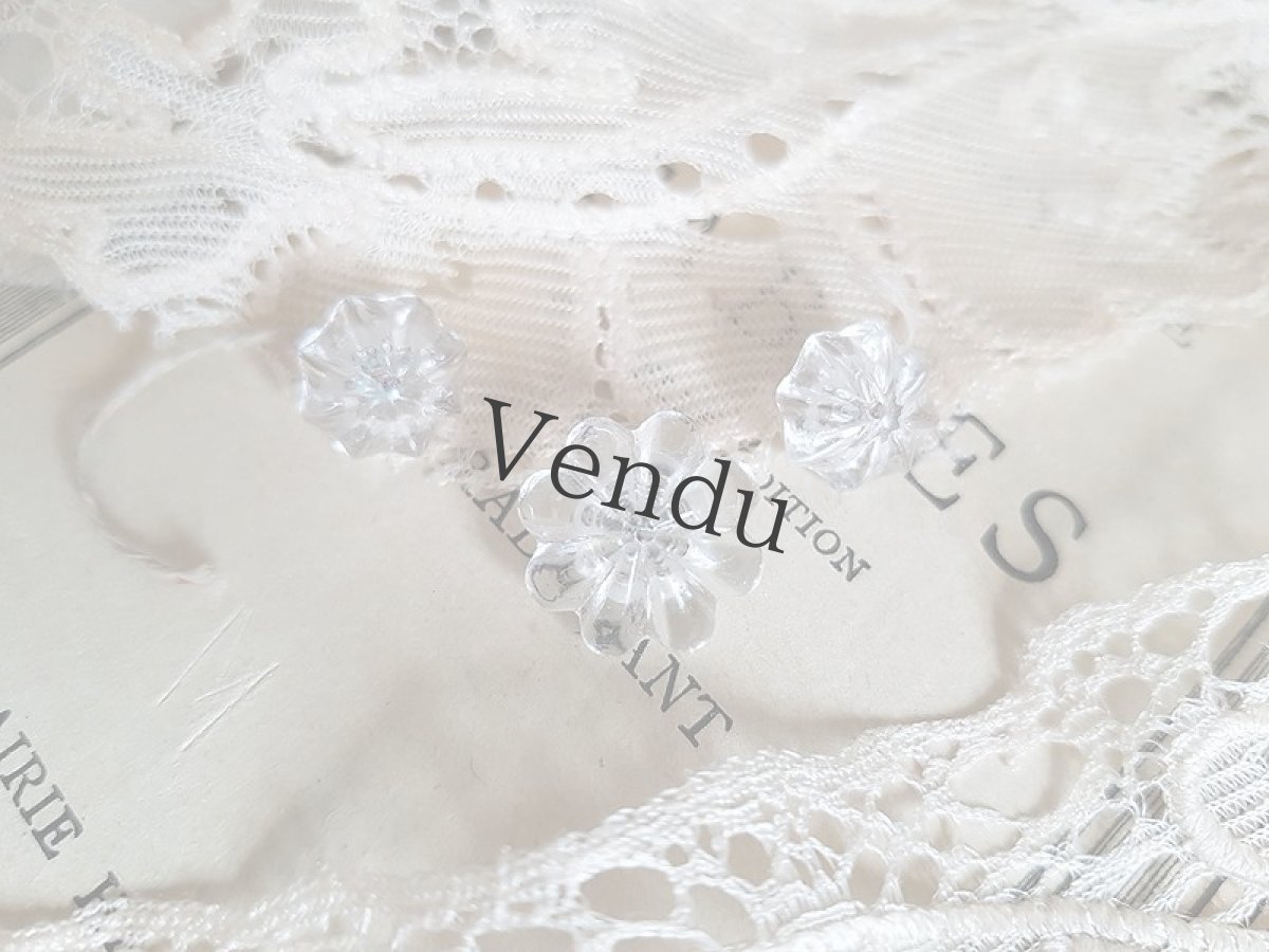 画像3: フランスアンティーク　お花のガラスボタン　3個セット (3)