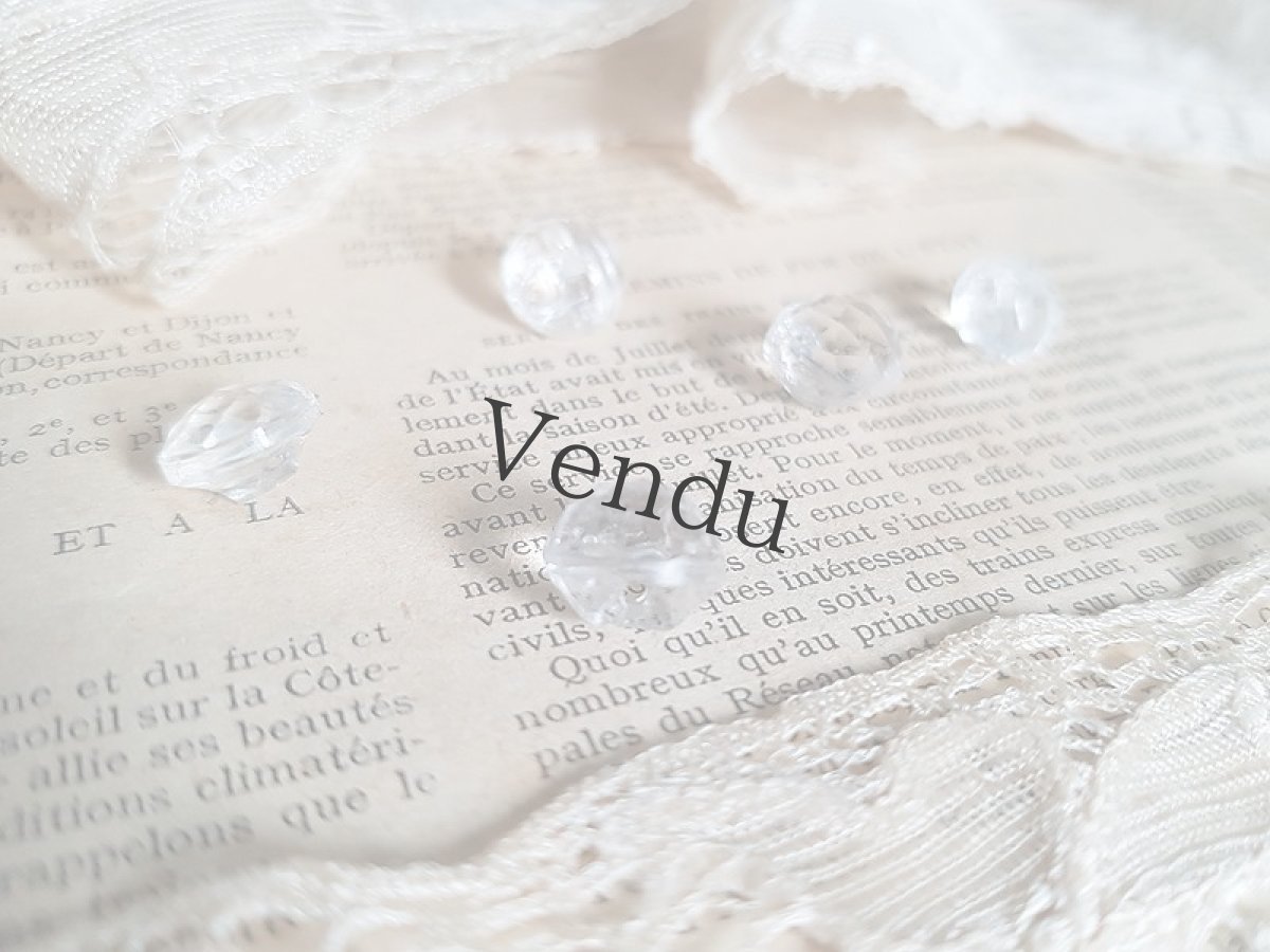 画像2: フランスアンティーク　ちいさなガラスボタン 5個セット 8mm (2)