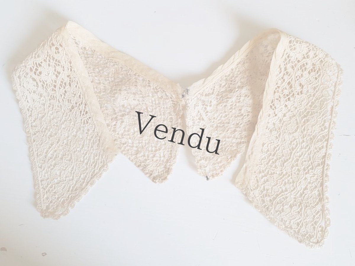 画像7: フランスアンティーク　ニードルレースのつけ襟 (7)
