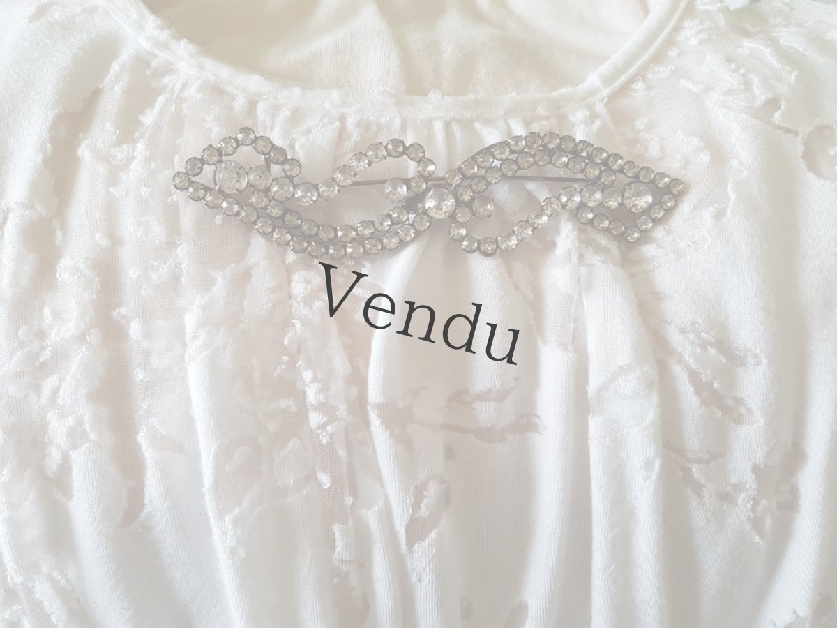 画像6: フランスアンティーク　ストラスのブローチ (6)