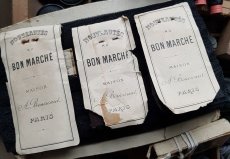 画像7: フランスアンティーク　AU BON MARCHÉの生地サンプル　3つセット (7)