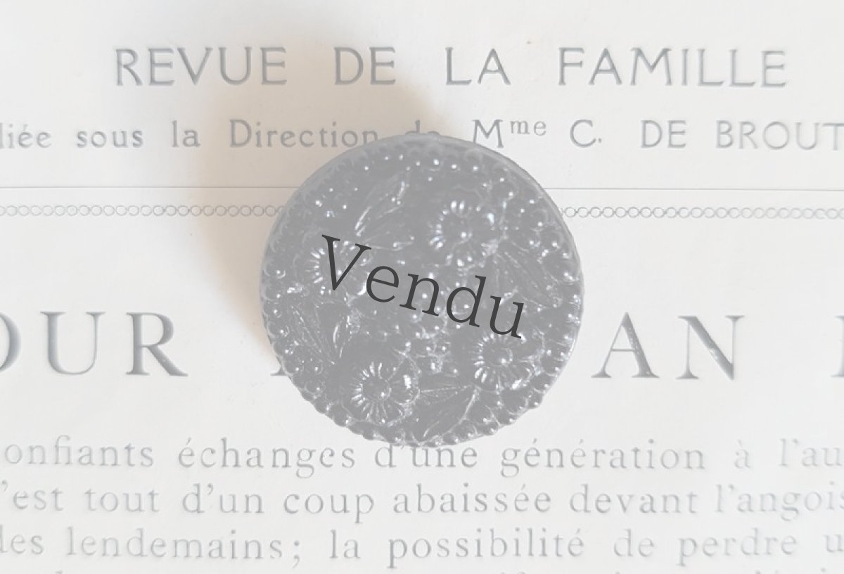 画像3: フランスアンティーク　フレンチジェットボタン22ｍｍ (3)