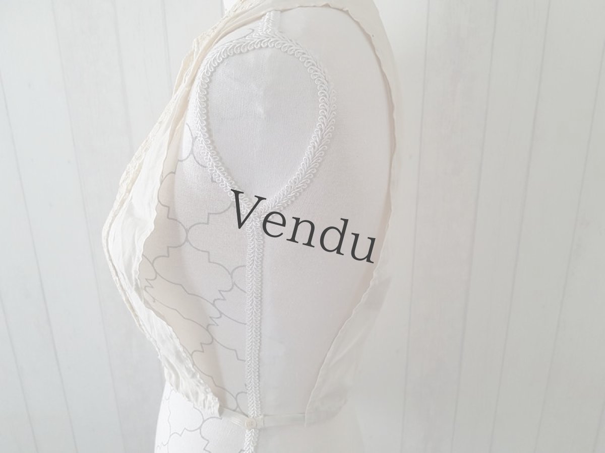 画像6: フランスヴィンテージ　ブラウスの一部《素材用》 (6)