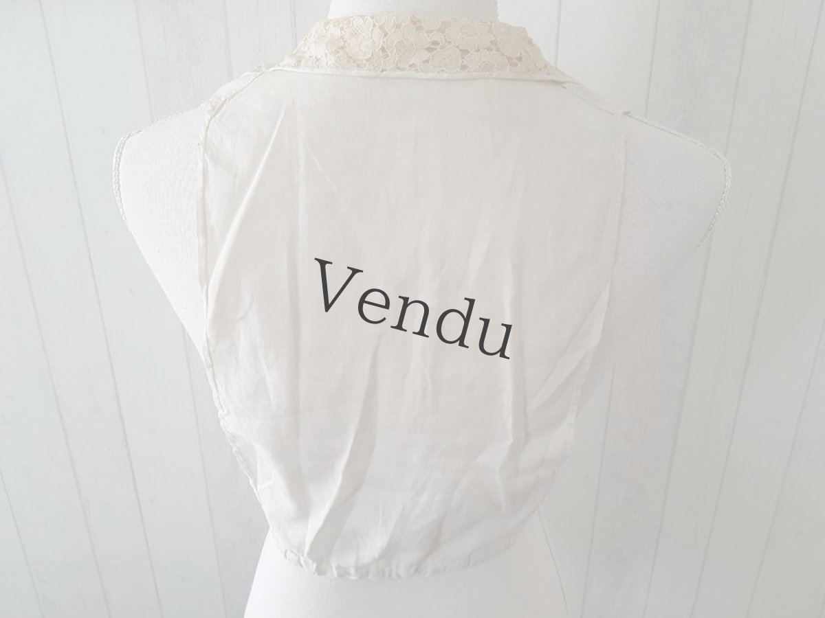 画像8: フランスヴィンテージ　ブラウスの一部《素材用》 (8)