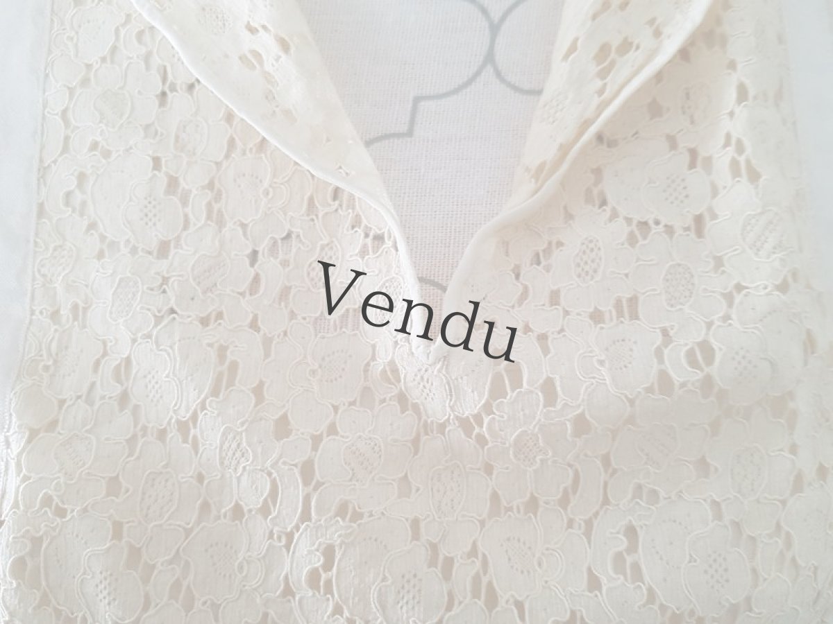 画像11: フランスヴィンテージ　ブラウスの一部《素材用》 (11)