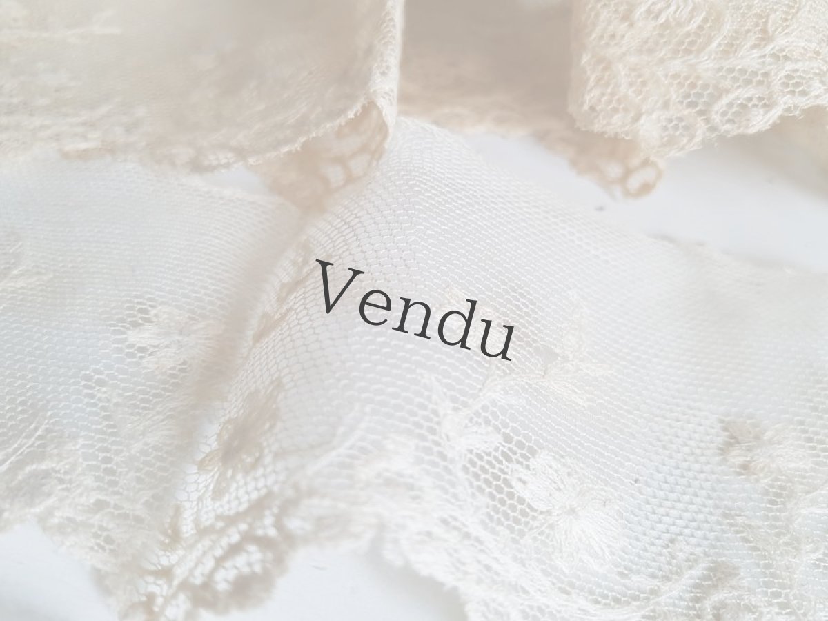 画像2: フランスアンティーク　ヴァランシエンヌレース4本セット (2)