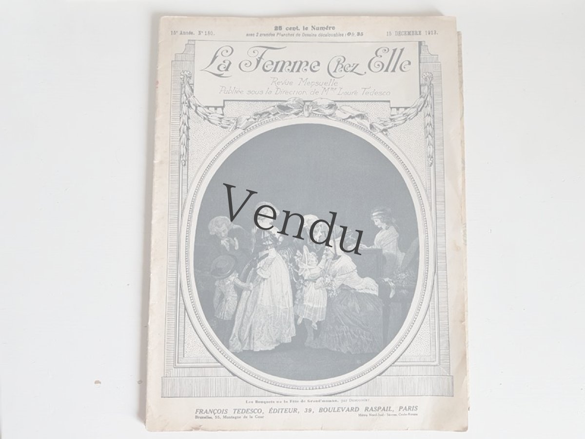画像3: フランス 1913 Décembre 型紙付録つき女性誌 La Femme Chez Elle  (3)
