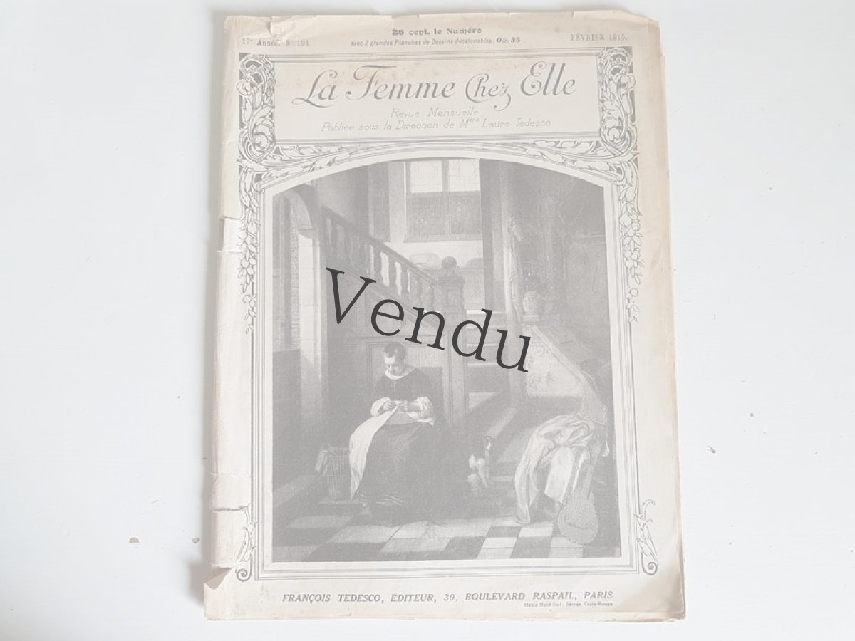 画像2: フランスアンティーク　型紙付録つき女性誌 La Femme Chez Elle 1915 Février (2)