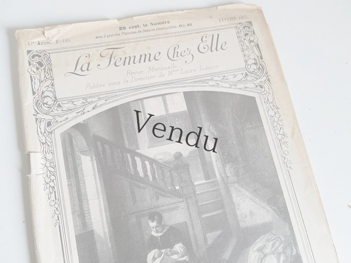 画像3: フランスアンティーク　型紙付録つき女性誌 La Femme Chez Elle 1915 Février (3)