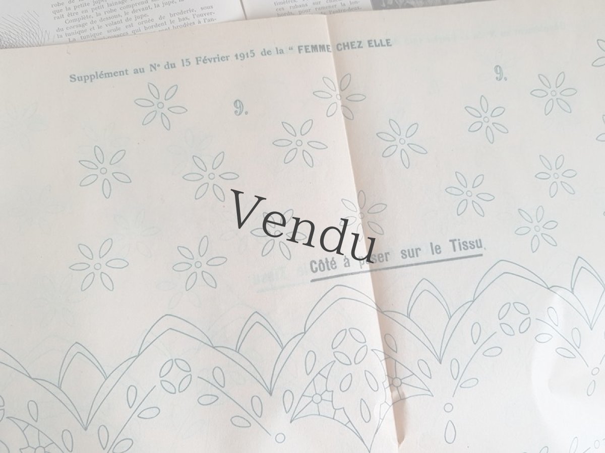 画像13: フランスアンティーク　型紙付録つき女性誌 La Femme Chez Elle 1915 Février (13)
