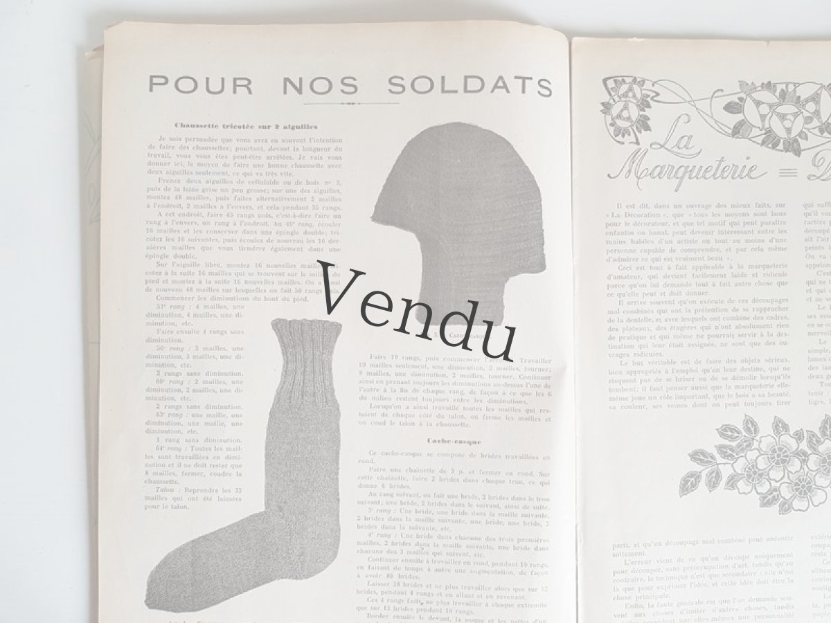 画像8: フランスアンティーク　型紙付録つき女性誌 La Femme Chez Elle 1915 Février (8)