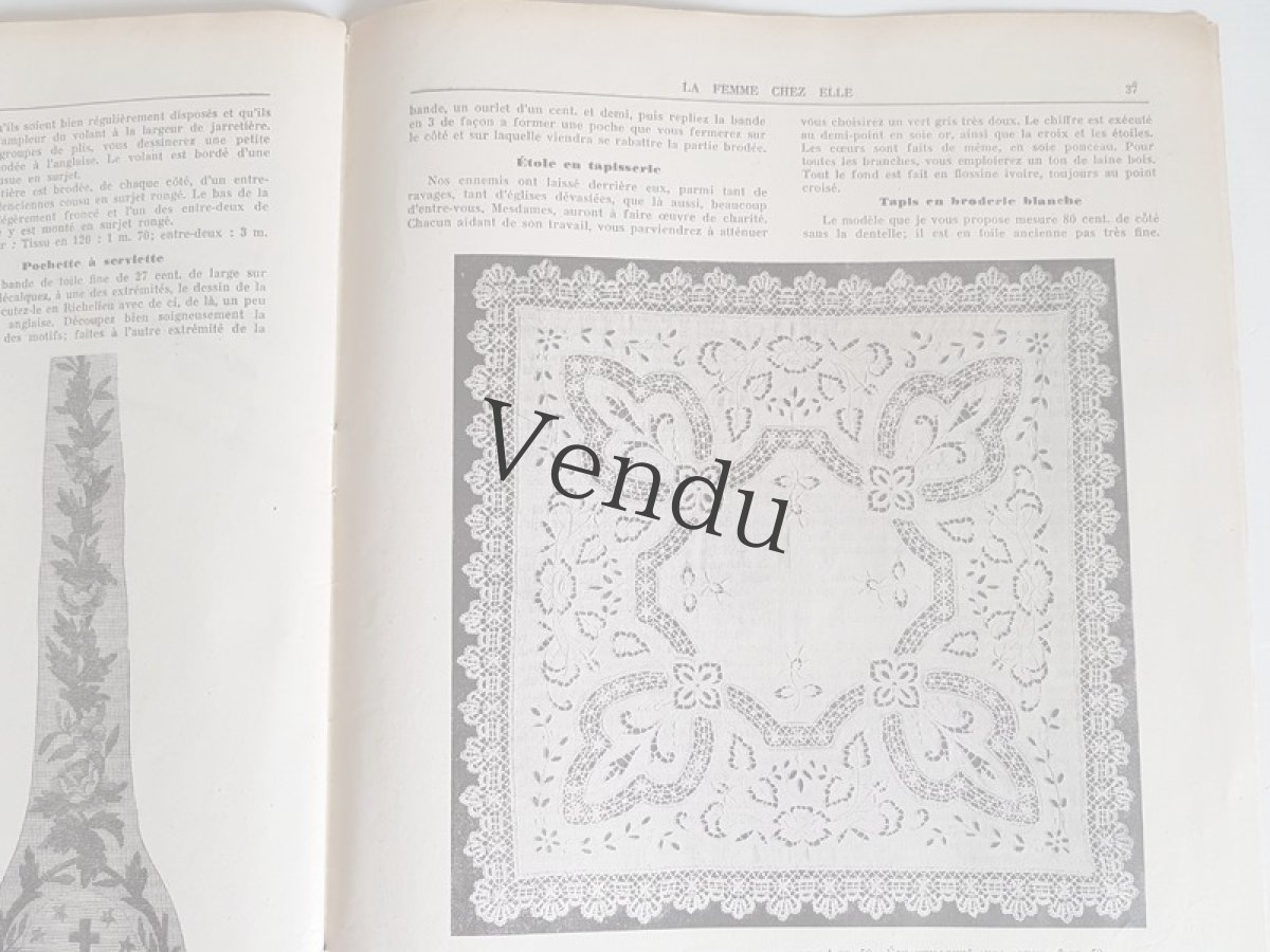 画像11: フランスアンティーク　型紙付録つき女性誌 La Femme Chez Elle 1915 Février (11)