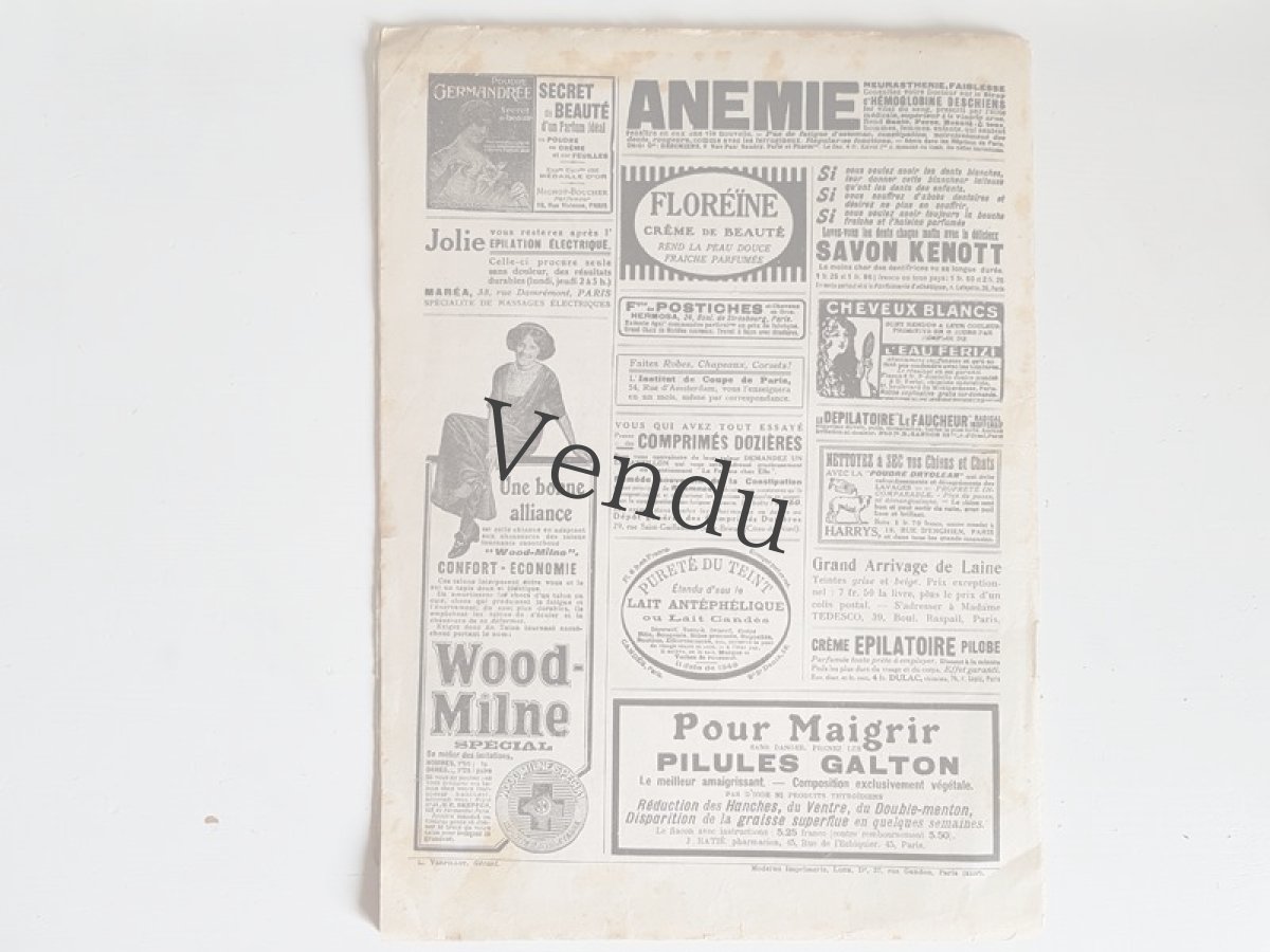 画像12: フランスアンティーク 型紙付録つき女性誌 La Femme Chez Elle 1916 Juin (12)