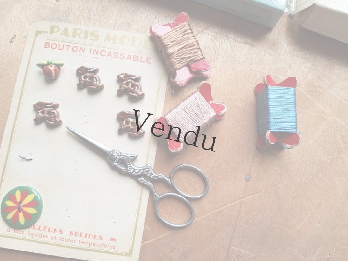 画像7: フランスヴィンテージ　立体糸巻き３色セット (7)