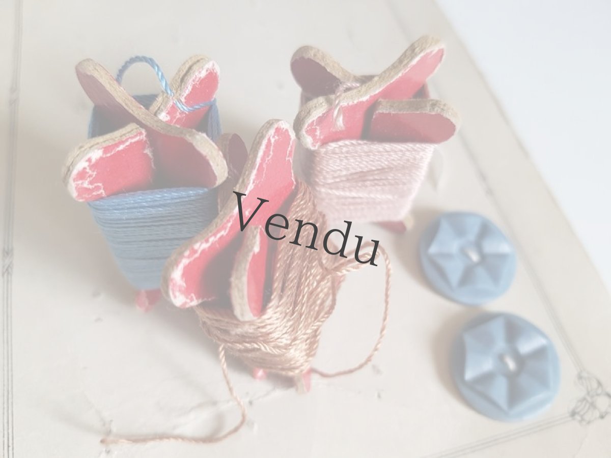 画像5: フランスヴィンテージ　立体糸巻き３色セット (5)