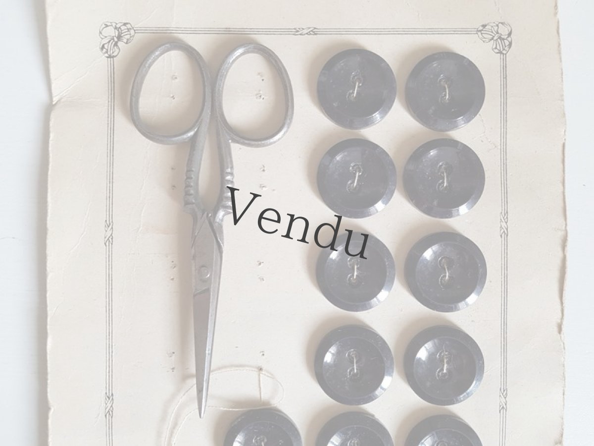 画像2: フランスヴィンテージ　手芸はさみとボタンシート (2)