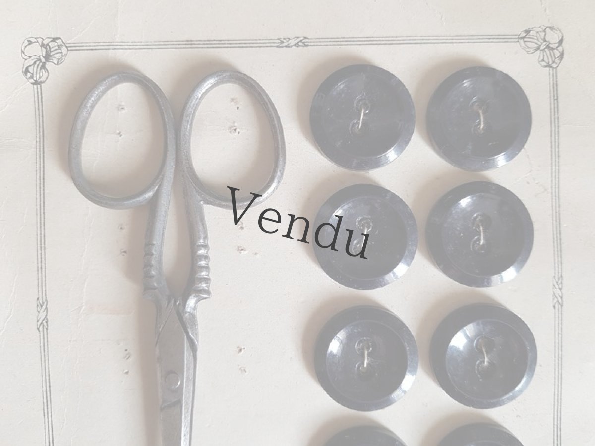 画像3: フランスヴィンテージ　手芸はさみとボタンシート (3)