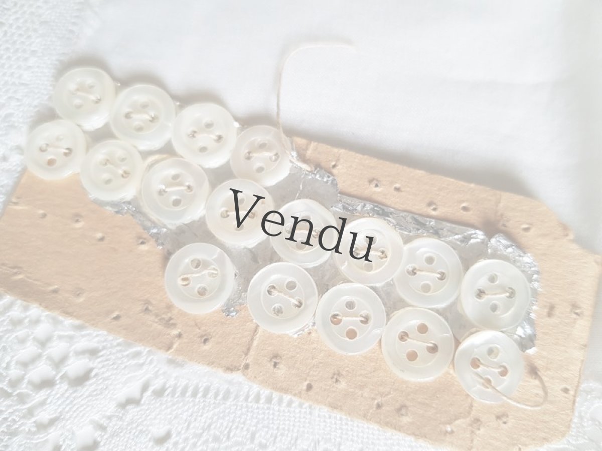 画像3: フランスアンティーク　貝ボタンシート9ｍｍ (3)