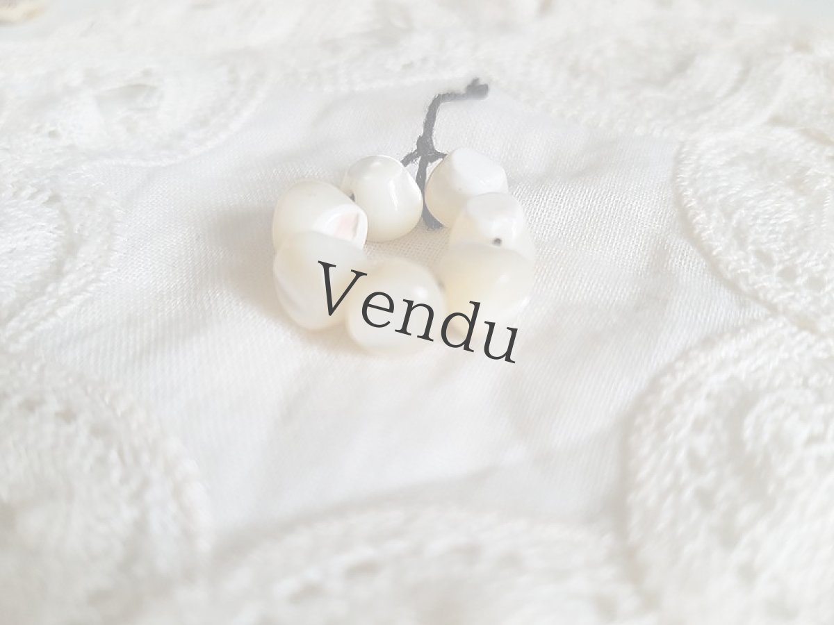 画像8: フランスアンティーク　ドール用ちいさな貝ボタン6mm ３種セット (8)