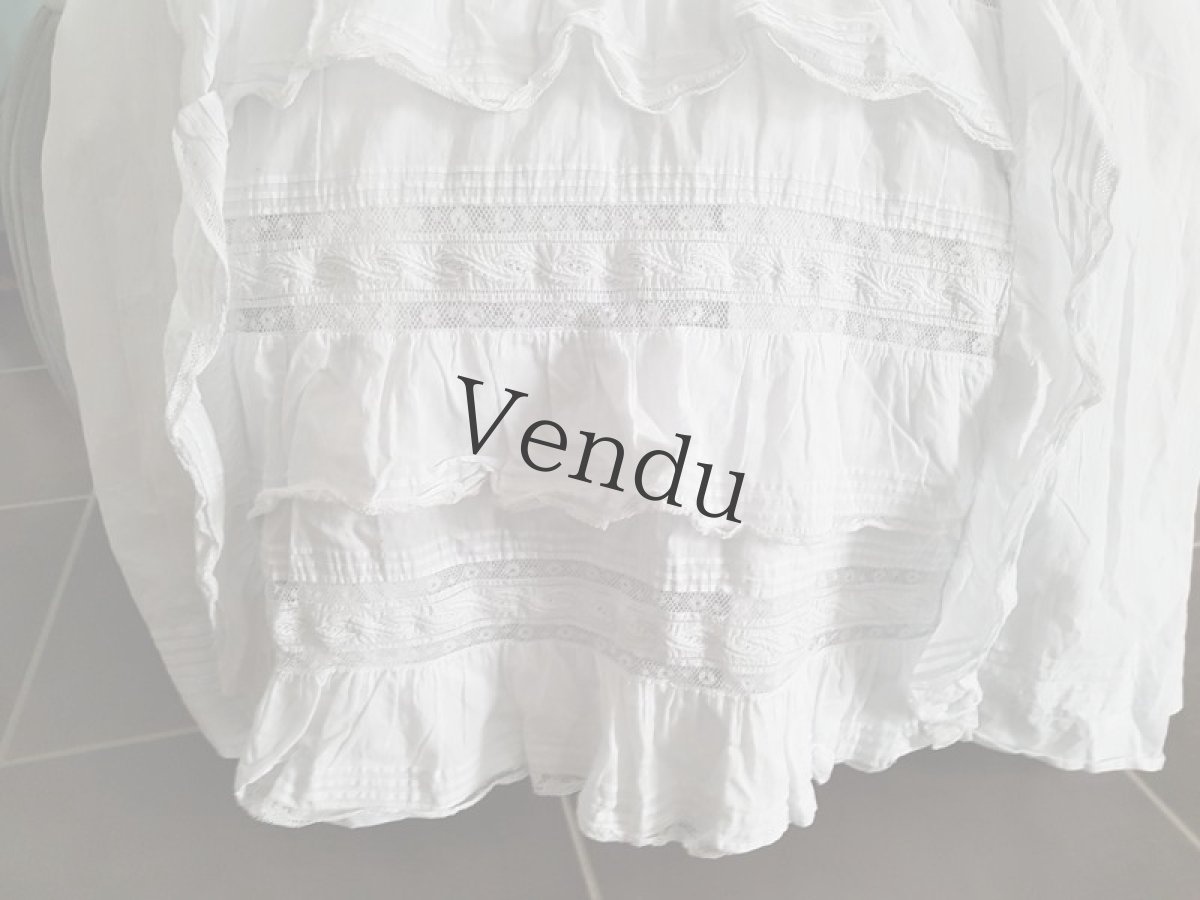 画像5: フランスアンティーク　べべ　バテム(洗礼式）ローブ (5)