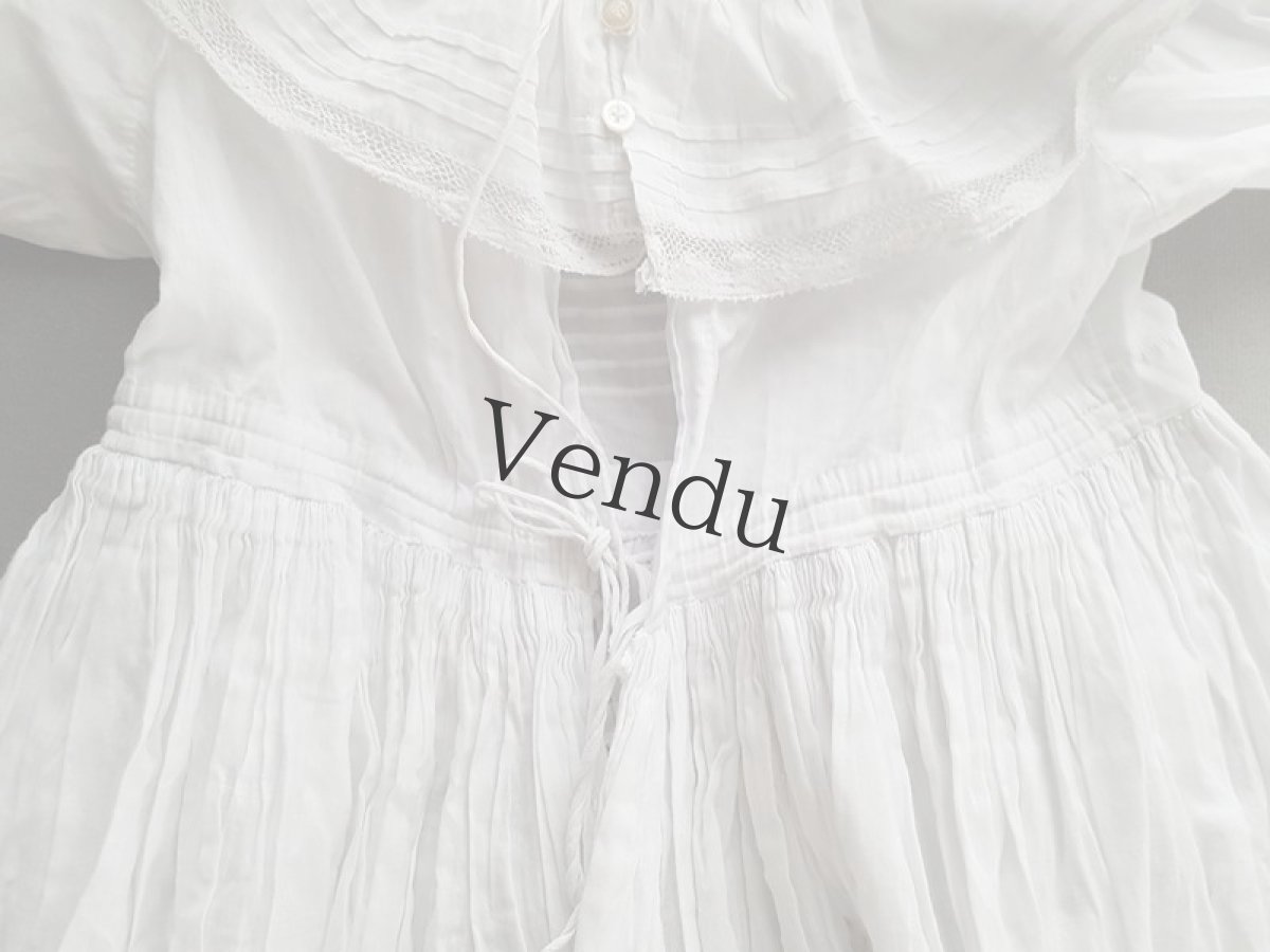 画像10: フランスアンティーク　べべ　バテム(洗礼式）ローブ (10)