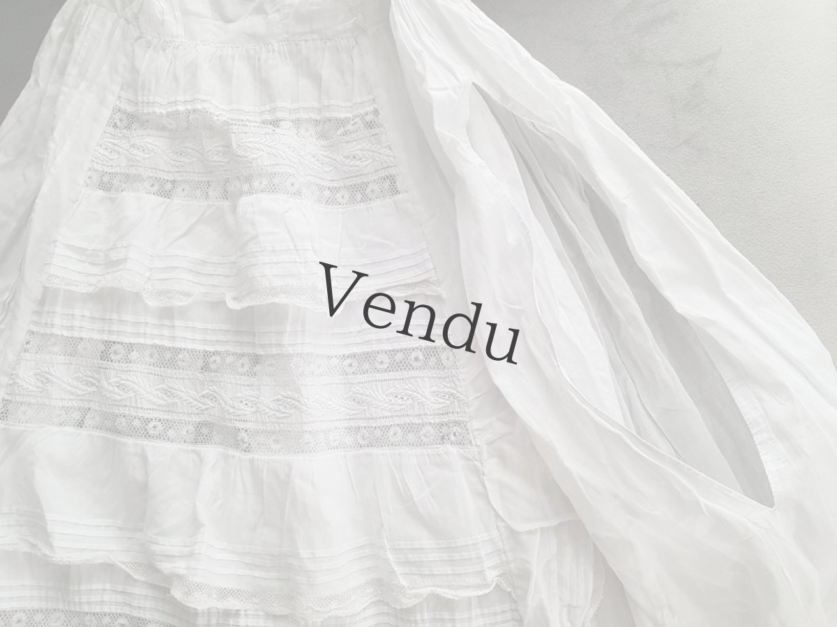 画像6: フランスアンティーク　べべ　バテム(洗礼式）ローブ (6)