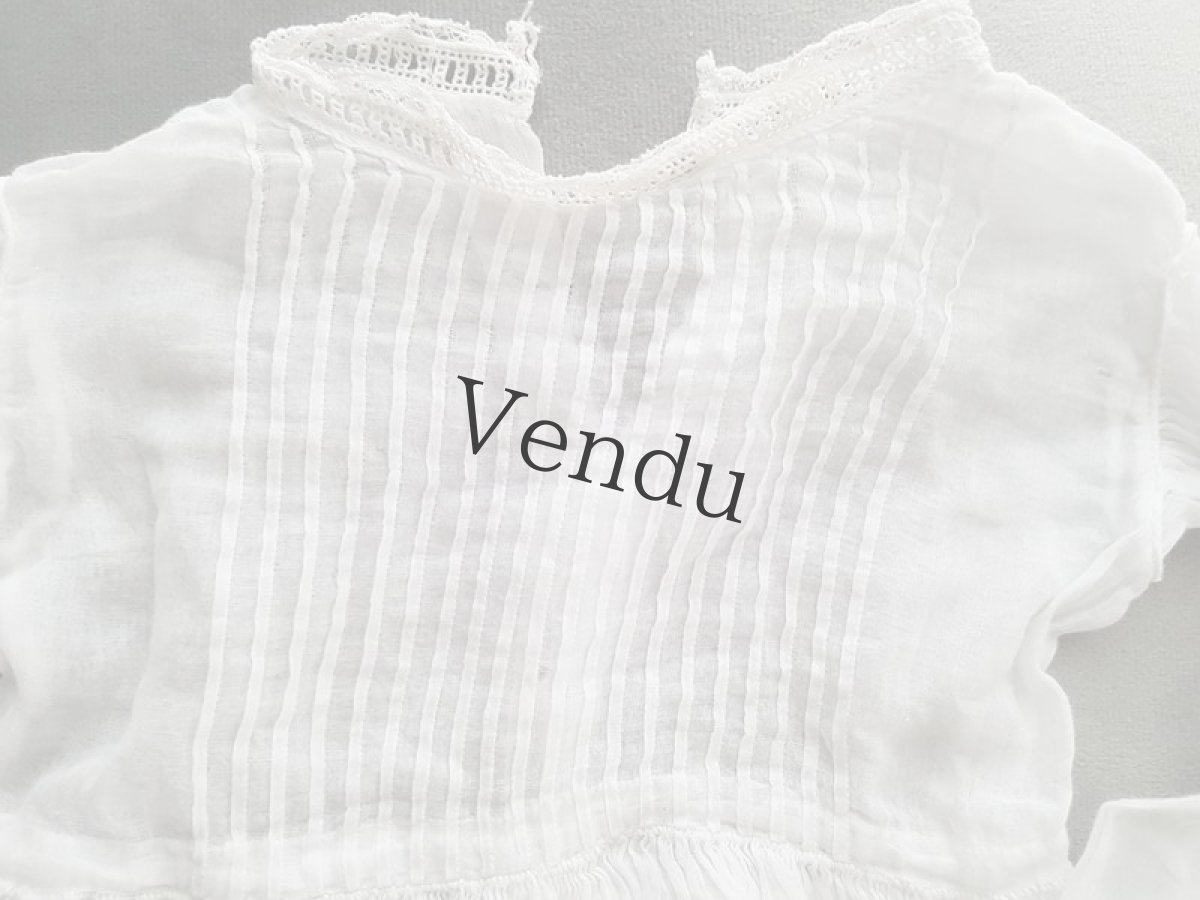 画像3: フランスアンティーク　べべ　バテム(洗礼式）ローブ (3)