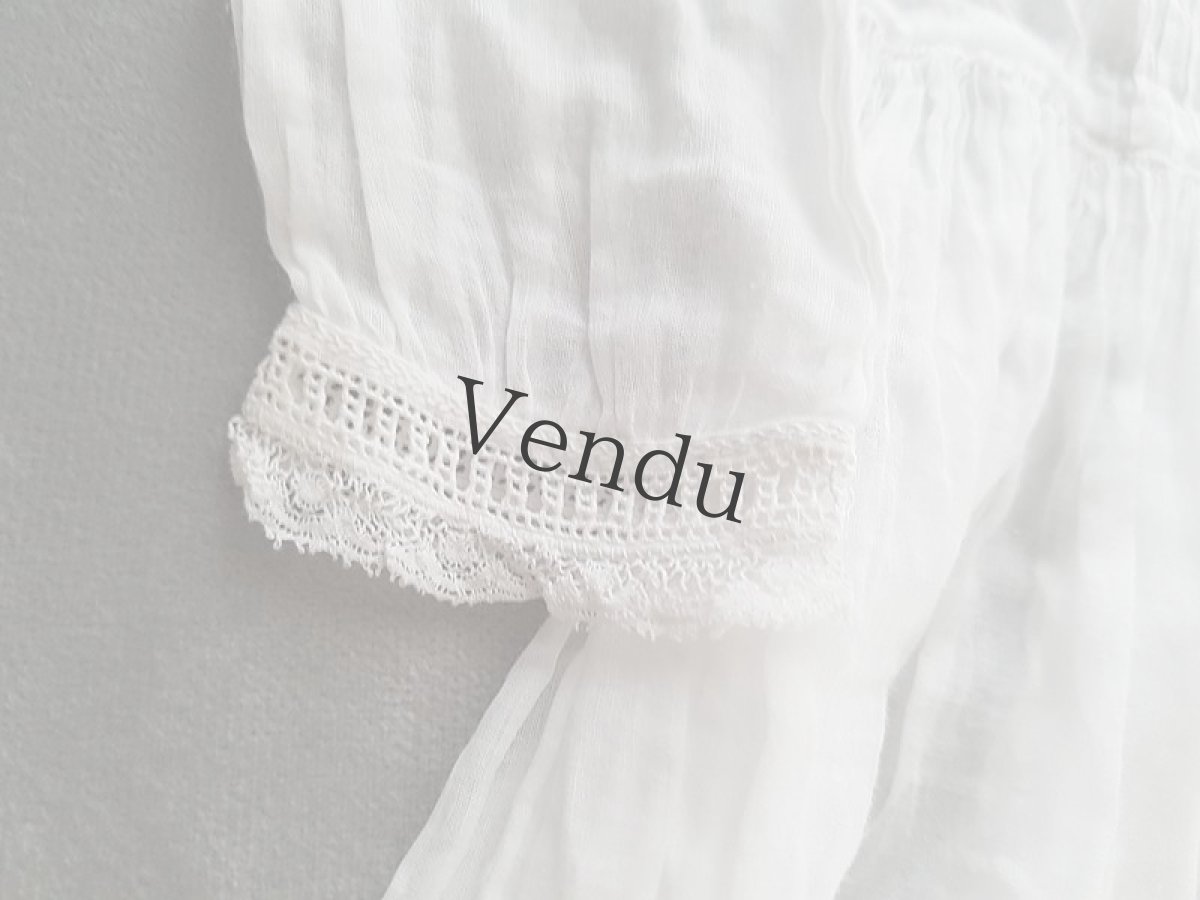 画像4: フランスアンティーク　べべ　バテム(洗礼式）ローブ (4)