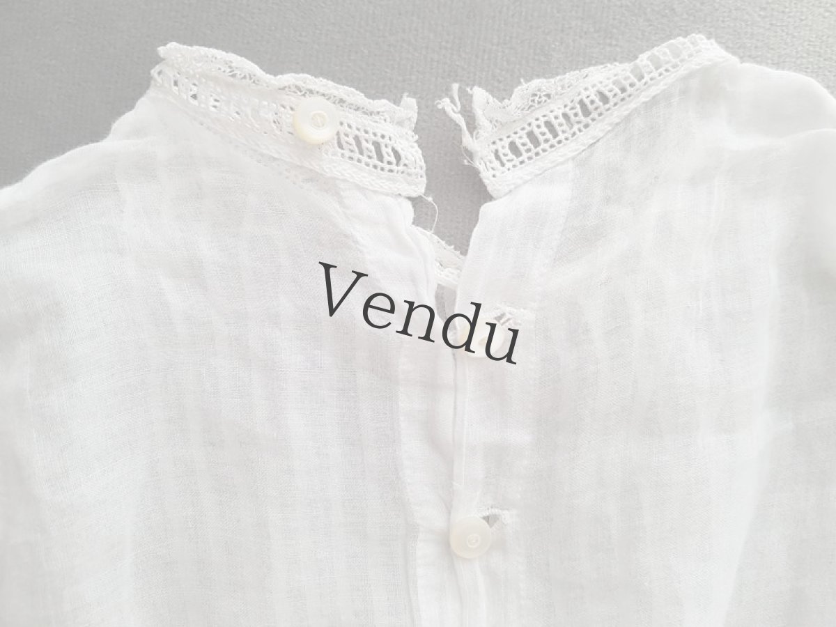 画像7: フランスアンティーク　べべ　バテム(洗礼式）ローブ (7)