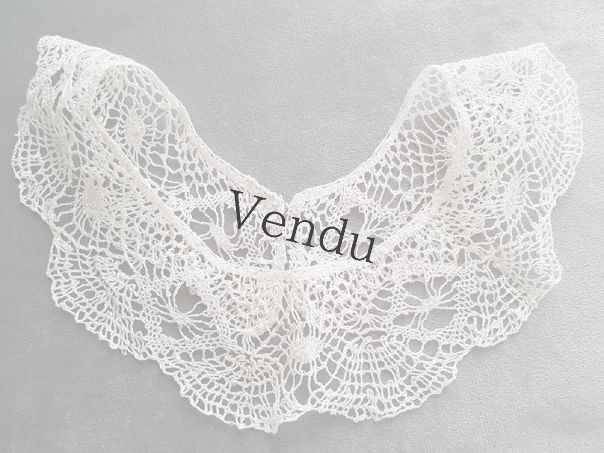 画像3: フランス　手編みボビンレースのつけ襟 (3)