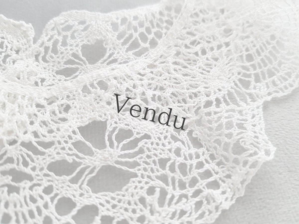 画像5: フランス　手編みボビンレースのつけ襟 (5)