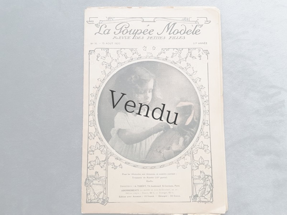 画像3: フランスアンティーク少女誌 La Poupée Modele 1920 AOUT (3)