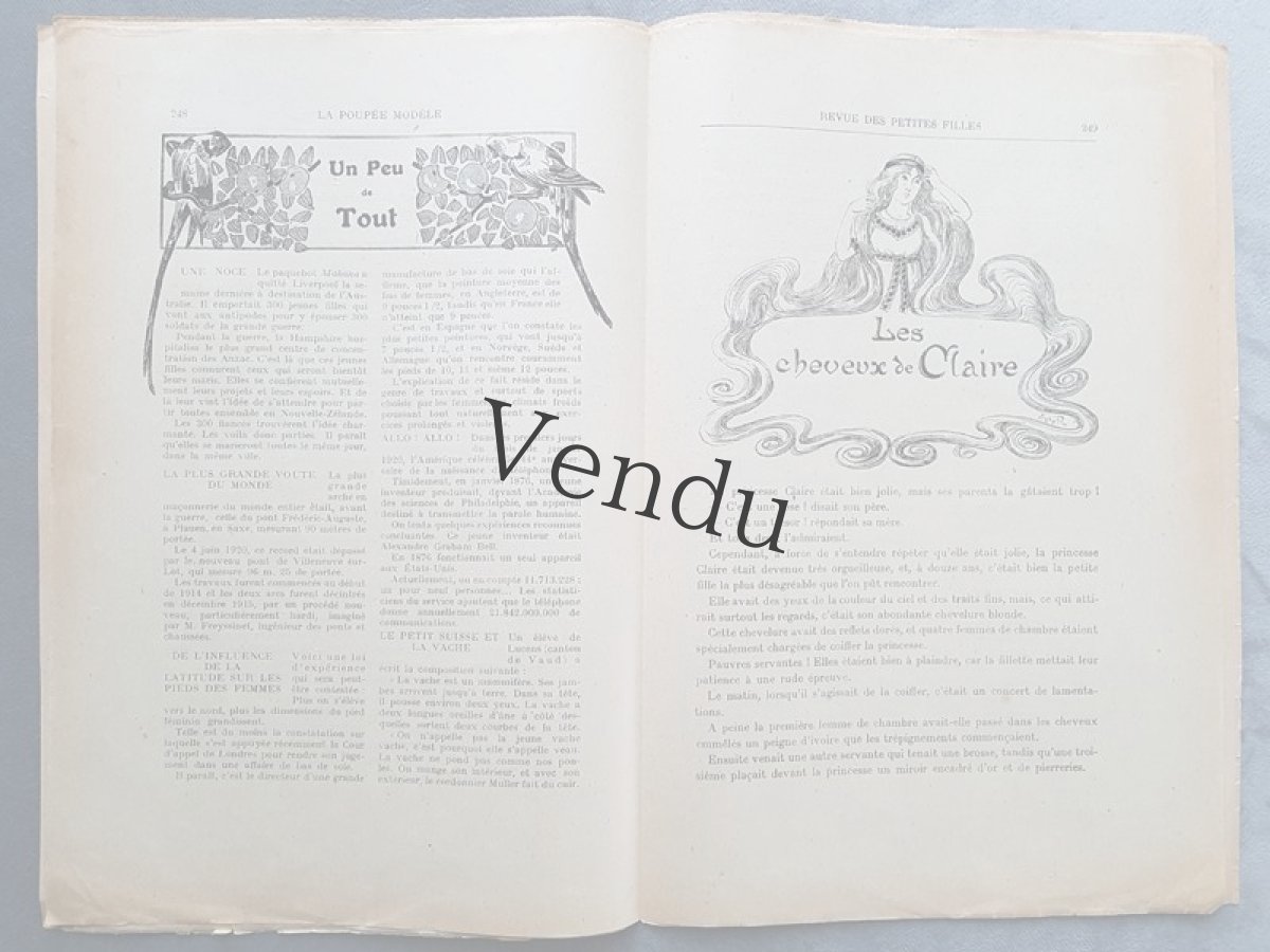 画像6: フランスアンティーク少女誌 La Poupée Modele 1920 AOUT (6)