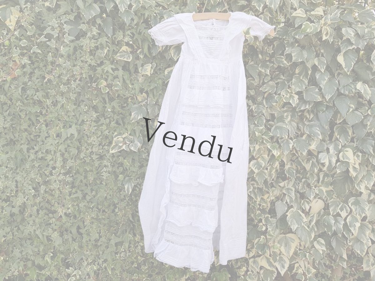 画像12: フランスアンティーク　べべ　バテム(洗礼式）ローブ (12)