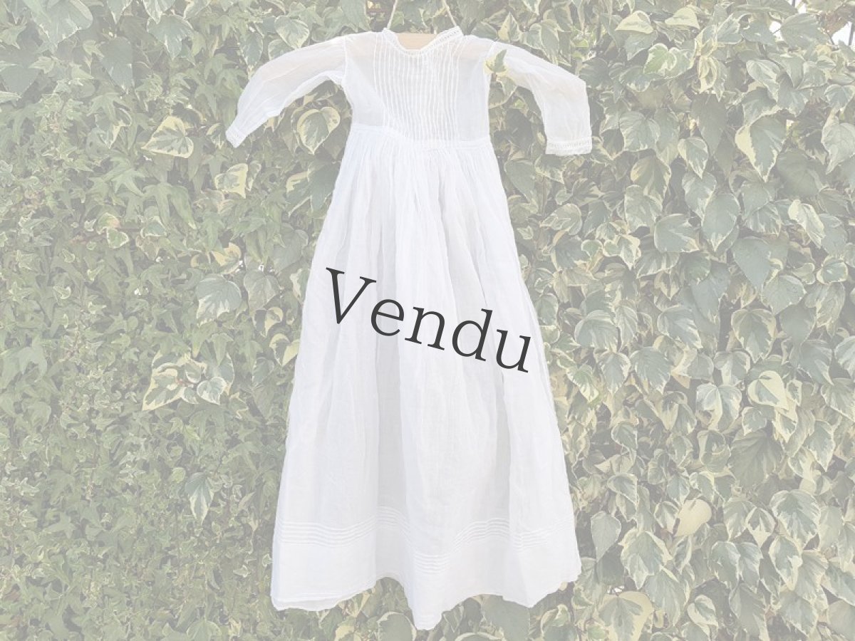 画像10: フランスアンティーク　べべ　バテム(洗礼式）ローブ (10)