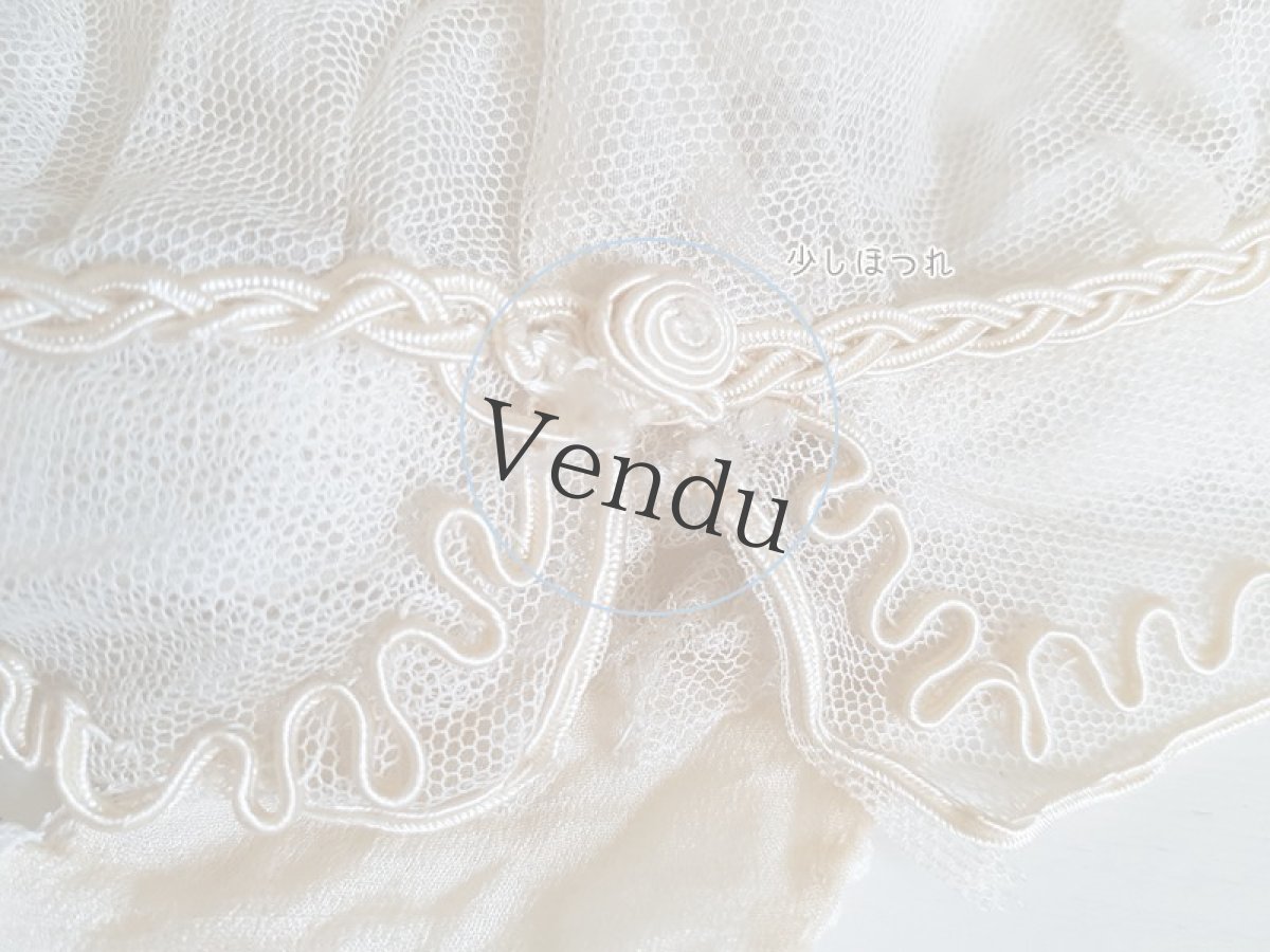 画像12: フランス 1910年代  コード刺繍のボネとバボワール (12)