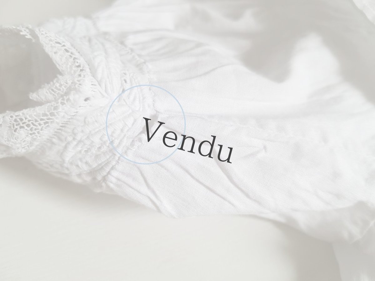 画像14: フランスアンティーク　べべ　バテム(洗礼式）ローブ (14)